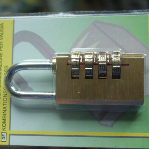 4 Dials Brass Combination Padlocks Code Locks Password Pad Lock (110284)