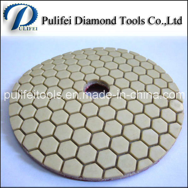 3 Inch Resin Hook flexible Diamond Polishing Honeycomb Dry Pad