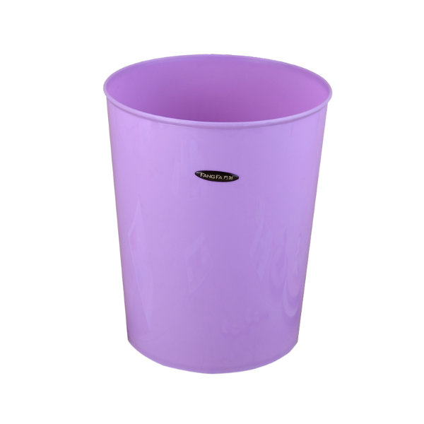 Pure Color Plastic Round Waste Bin (FF-5229)