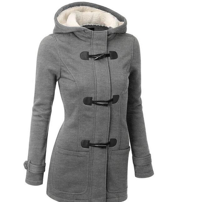 European Hot Selling Ladies Hooded Cotton Sweater Jacket