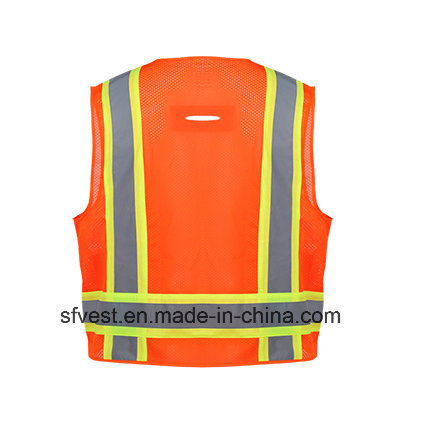 High -Visibility Refelective Safety Vest with Polyester Mesh