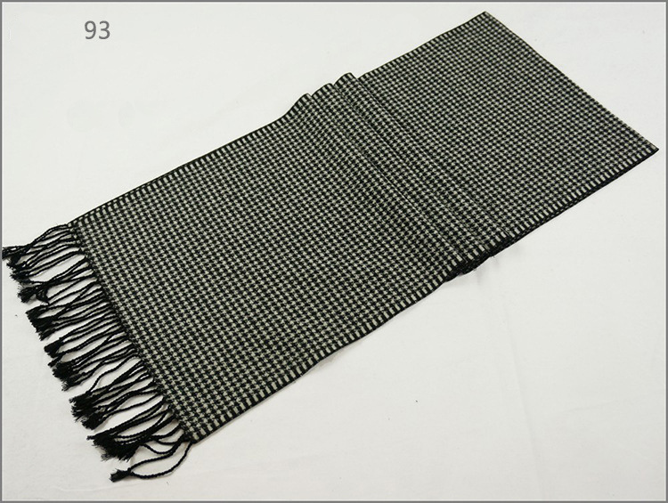 Men's Womens Unisex Reversible Cashmere Feel Winter Warm Checked Diamond Printing Thick Knitted Woven Scarf (SP817)