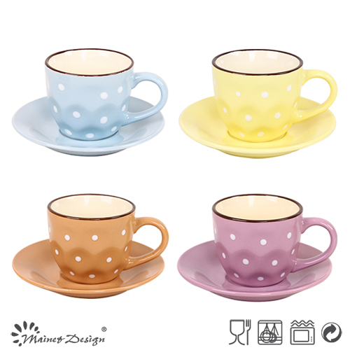 Cheap DOT Design Cup and Saucer