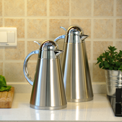 Stainless Steel Vacuum Coffee Pot with Glass Refill