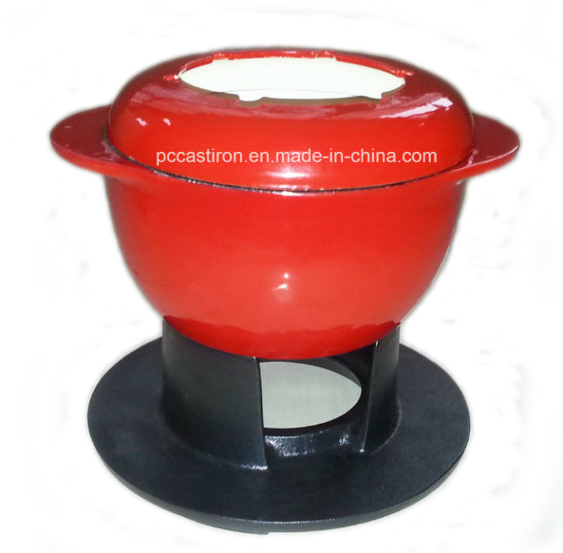 Ce Qualifed Cast Iron Fondue Set Price China Factory