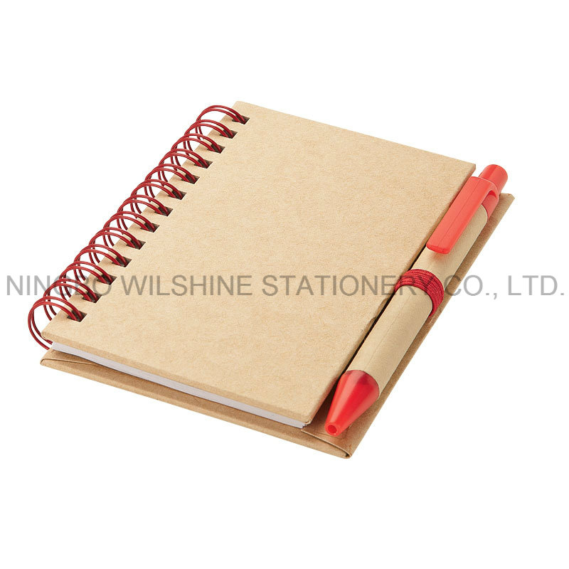 Eco Friendly Paper Mini Notebook with Recycled Paper Pen (PNB012)