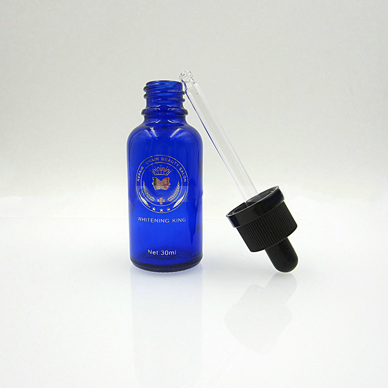 Glass Dropper with Plastic Cap and Rubber Cap (ND02)