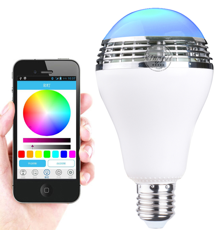 APP Control Smart Bluetooth Bulb Speaker with LED Light