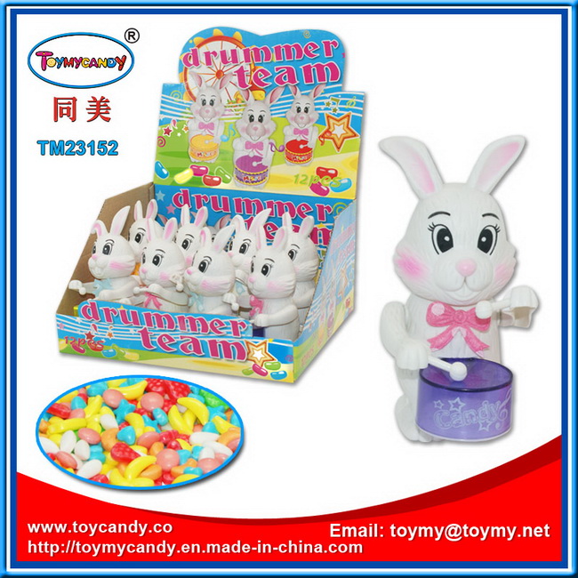 Funny Rabbit Drummer Team Candy Toy