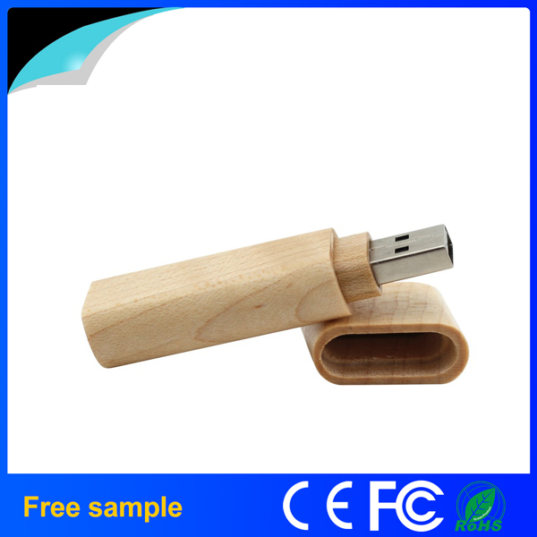 Custom Logo Recyclable Wood USB Flash Drive for Promotion Gift