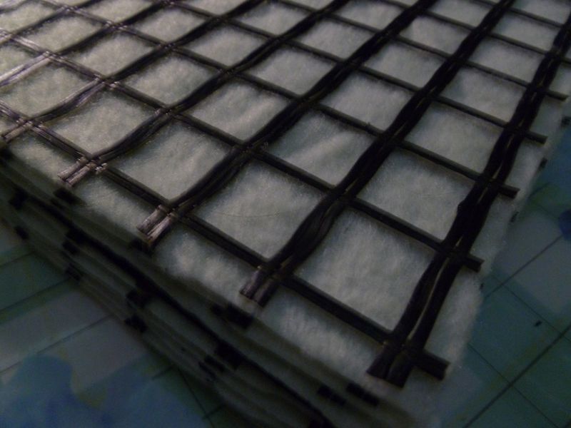 Fiberglass Geogrid Composite with Geotextile With CE