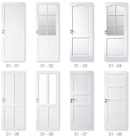 White Composite Stile and Rail Door Taditioal Style