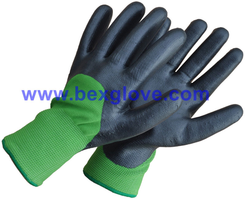 7 Gauge Acrylic Thermal Liner Plus, 13G Nylon Outer Liner, Nitrile Coating, 3/4, Foam Finish Glove