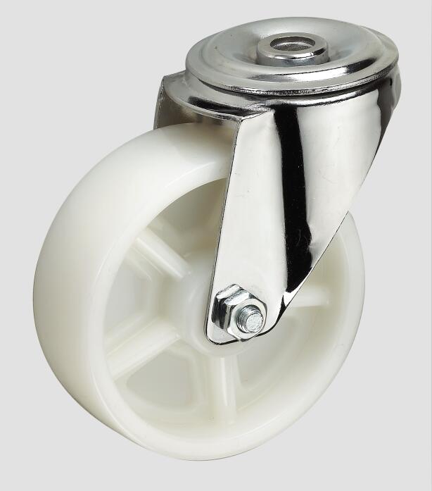 4inch Industrial Caster White PP Ball Caster Without Brake