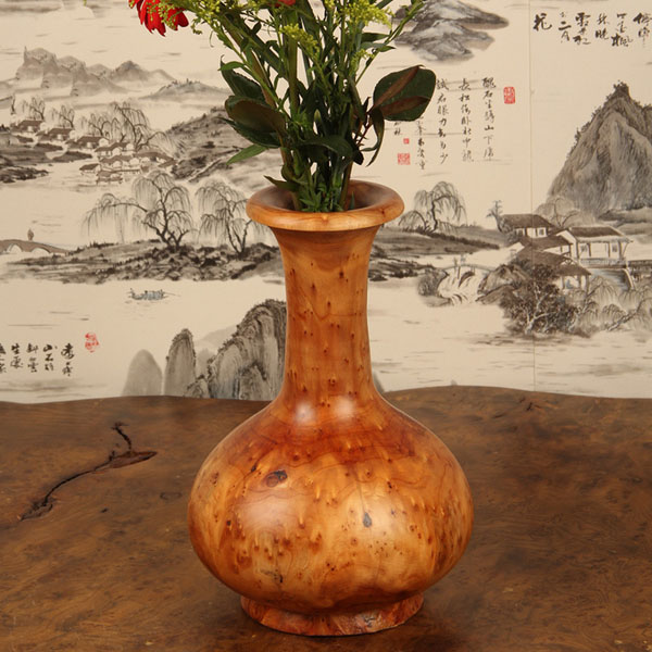 Top Quality Carved Traditional Handmade Durable Wooden Vase