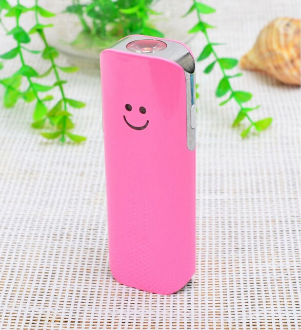 Smile Face Power Bank Portable for All Smart Phone with LED Torch