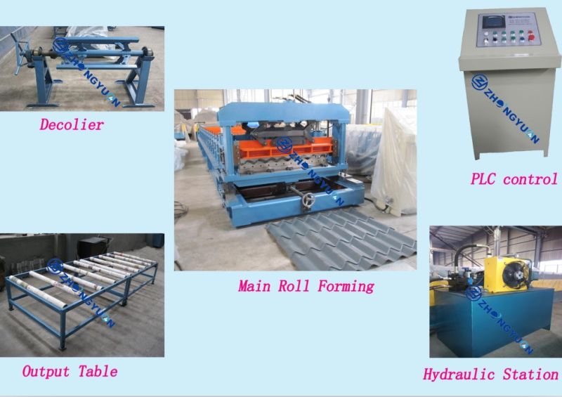 Glazed Steel Roof Tile Roll Forming Machine