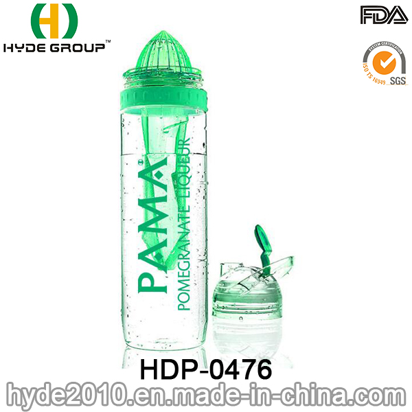 Newly Wholesale Tritan Fruit Infusion Water Bottle, BPA Free Plastic Fruit Infuser Bottle (HDP-0476)