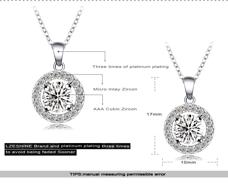 White Gold Plated Zircon Inlay Wedding Jewelry Sets (CST0001-B)