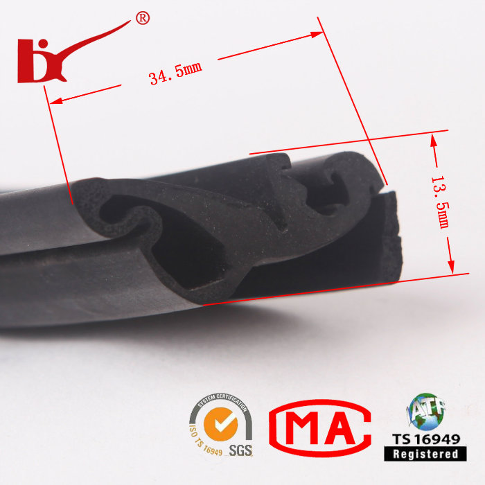 Car Accessory Extruded Rubber Strips for Door and Window