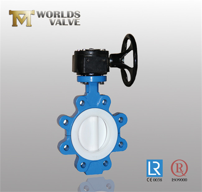 Hand Wheel PTFE Liner Lugged Type Wafer Butterfly Valve