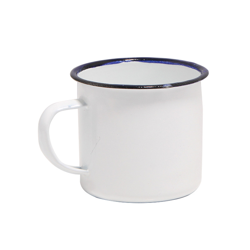 White Color Inside and out Side Enamel Mug