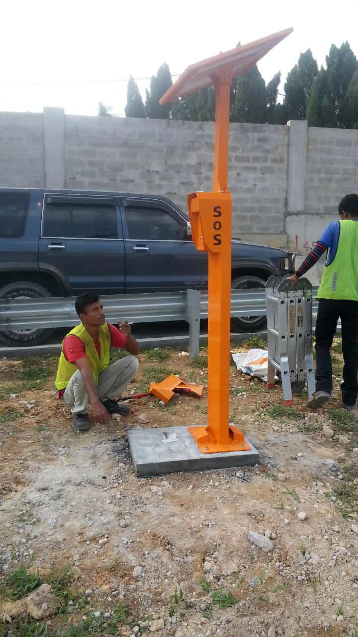 Outdoor Telephone with Pole, Roadside Telephone Pillars, GSM Remote Telephone