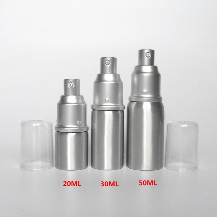 High Quality 150ml Silver Aluminum Shampoo Bottle, Aluminum Pump Bottle for Cosmetic Packaging