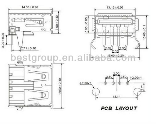 Fbusba2-101 Micro USB Male Connector USB Connectors (FBELE)