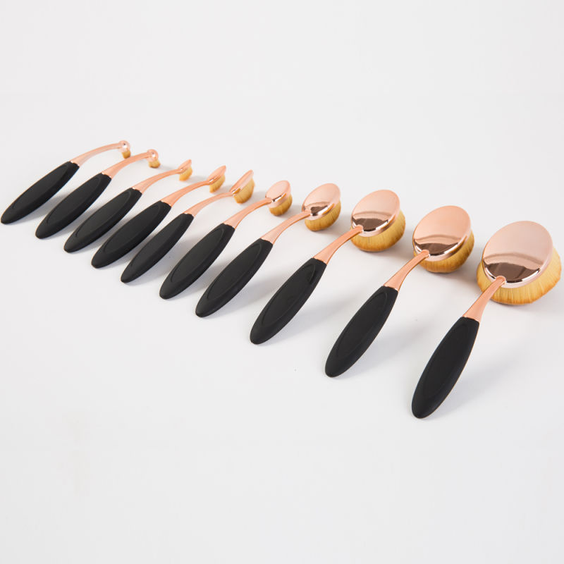 10PCS High Promotion Rose Gold Oval Toothbrush Cosmetic Tools