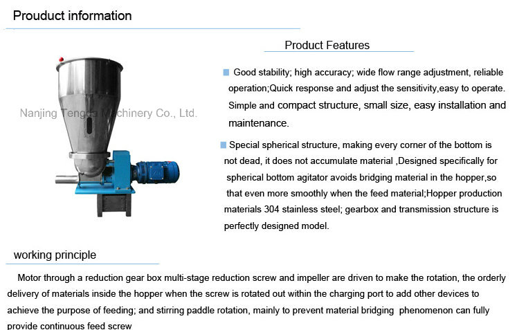 Professional High Quality Twin Screw Feeder Machine for Extruder