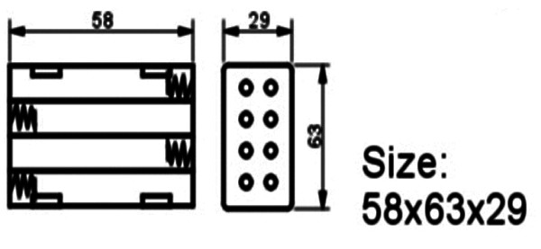 Battery for Cr2025 Waterproof Battery Holder AA Battery