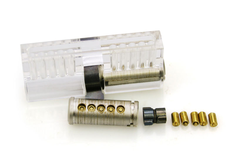 Transparent Practice Pin-in-Pin Structure Cylinder Lock Code for Training