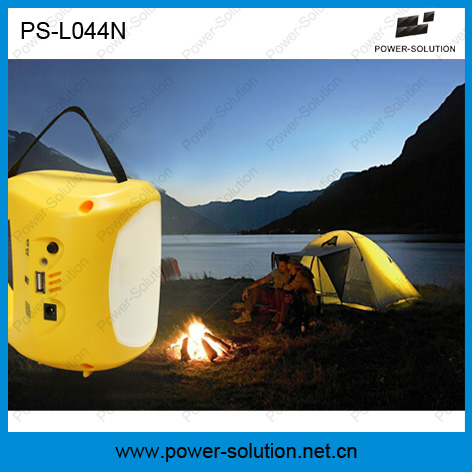 Portable 1.7W Solar Panel Lithium Battery Mini Solar Camping Lamp with Phone Charging