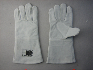 Grey Cow Split Leather Welding Work Glove