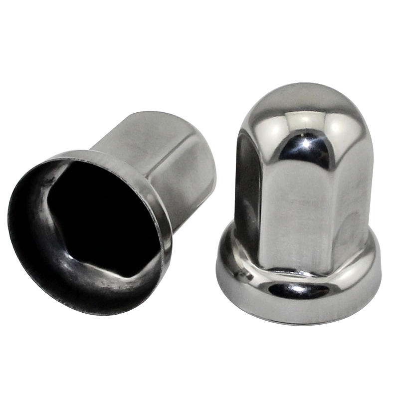 Stainless Steel Lug Nut Cover with Flanges for Ford Trucks