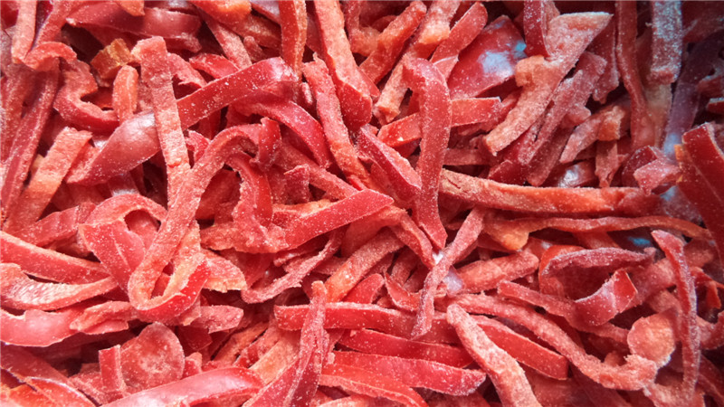 IQF Frozen Red Pepper Strips Slice