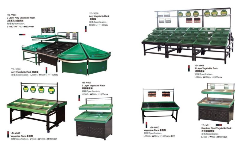 Fruit Vegetable Display Rack, Supermarket Equipment (YD-V001)