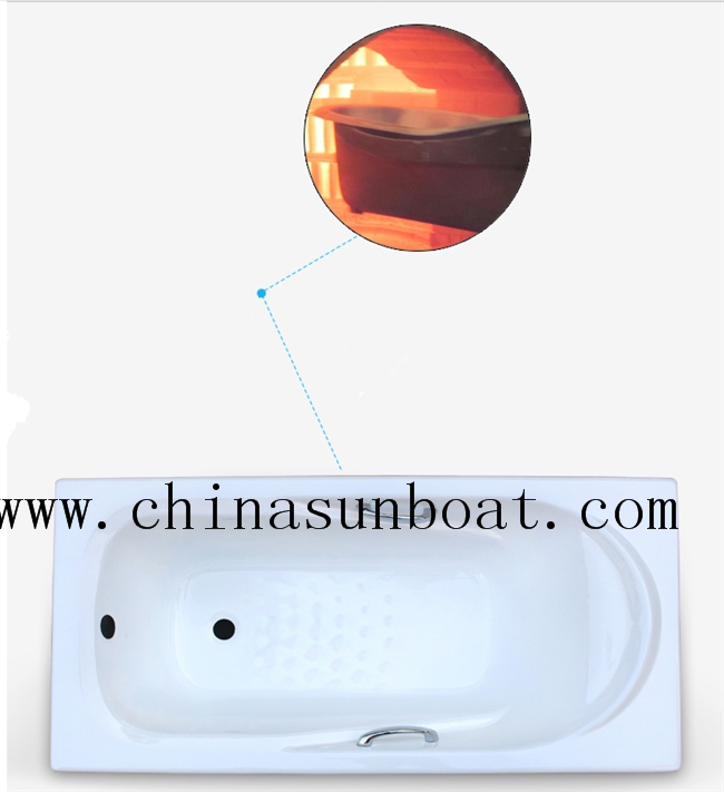 Hot Selling Enamel Comfortable Indoor White Bathtub