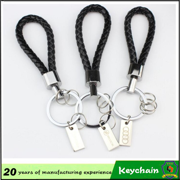 String Key Chain with Laser Logo of Car Logo