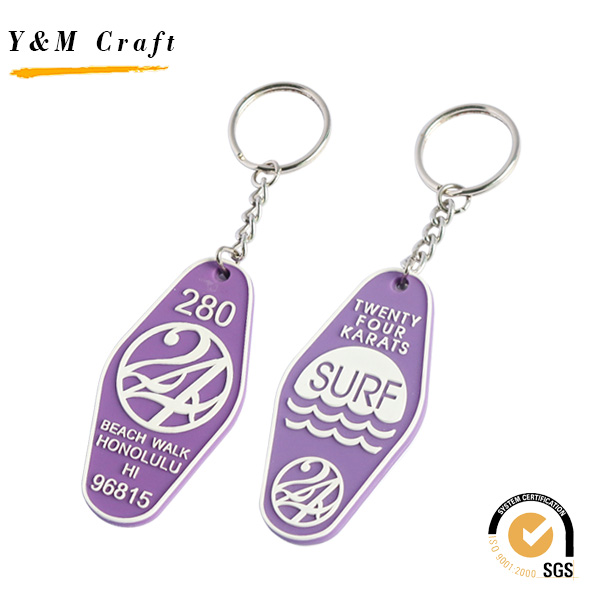 High Quality Two Side Car Logo 3D PVC Keychain (Y03642)