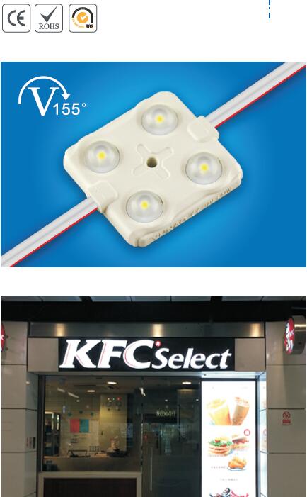 155 Degree Viewing Angle Waterproof 2835 LED Module for Signage Box