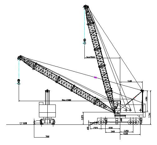 Port Shipyard Mobile Luffing Jib Crane for Lifting