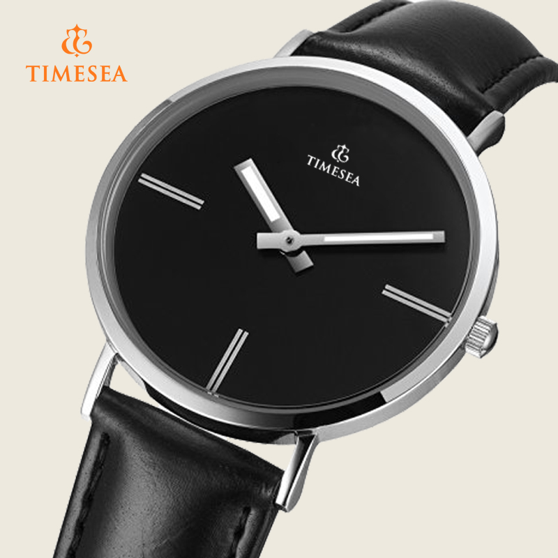 Timesea Casual Quartz Wristwatch with Leather Strap 72295