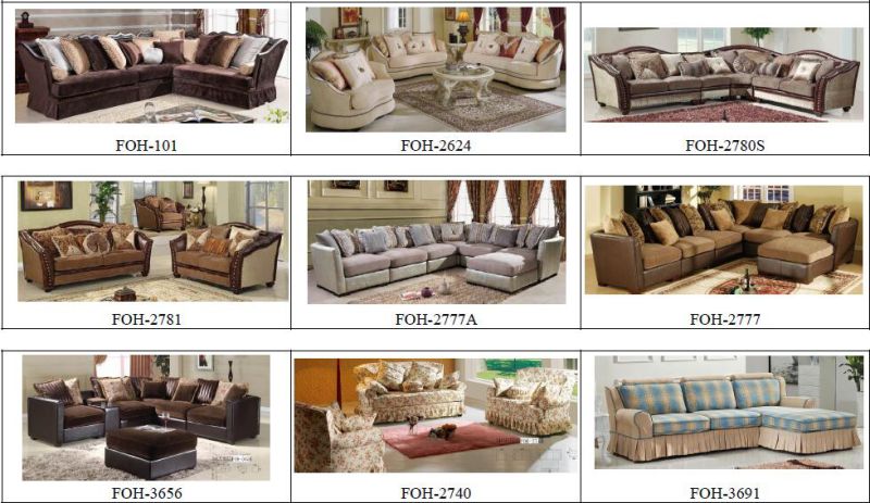 3 PCS Sofa, Loveseat & Chair in Leather & Chenille for Living Room Furniture