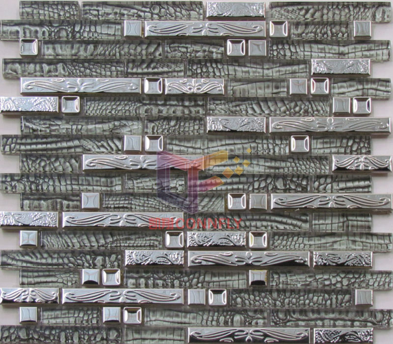 Mixed Size Stainless Steel Mosaic (CFM879)