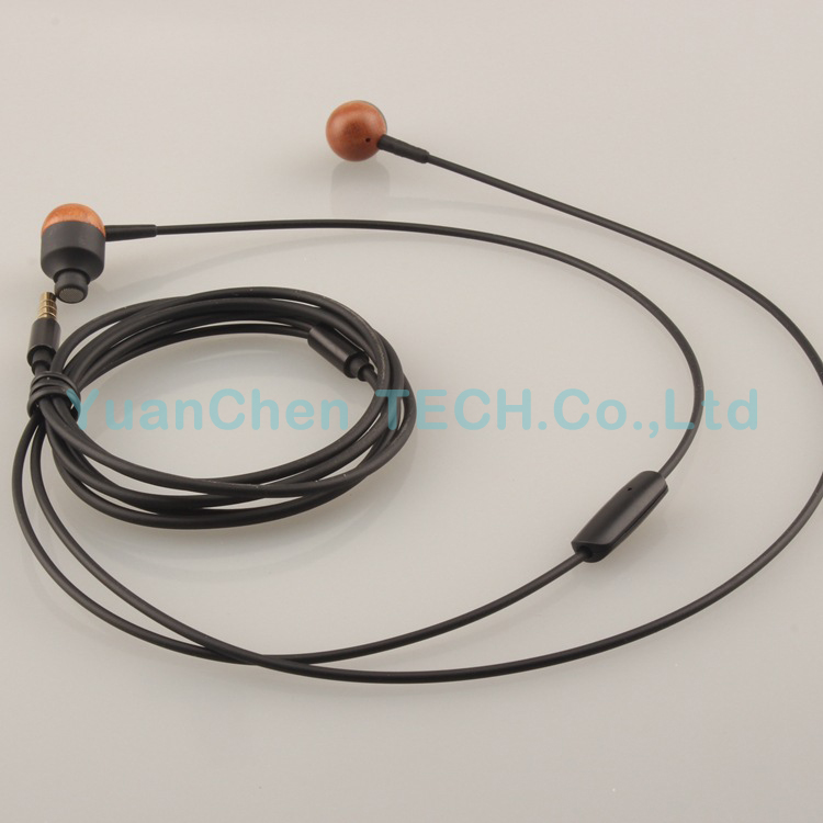 Wooden Earbud in-Ear Earphone for Mobile Phone MP3 Player