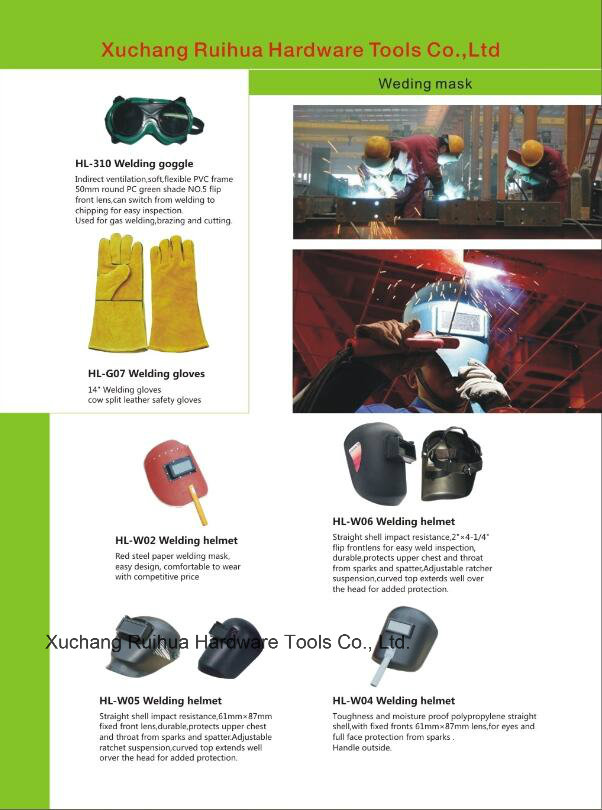 Manufacture Professional Custom Welding Masks, Simple Easy Taiwan Type Black Safety Welding Helmet/Welding Mask, Wide Screen Large Viewing Welding Mask