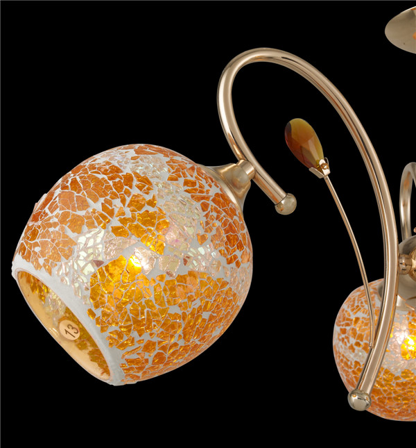 Popular Orange Glass Pendant Lamp in Yellow Glass