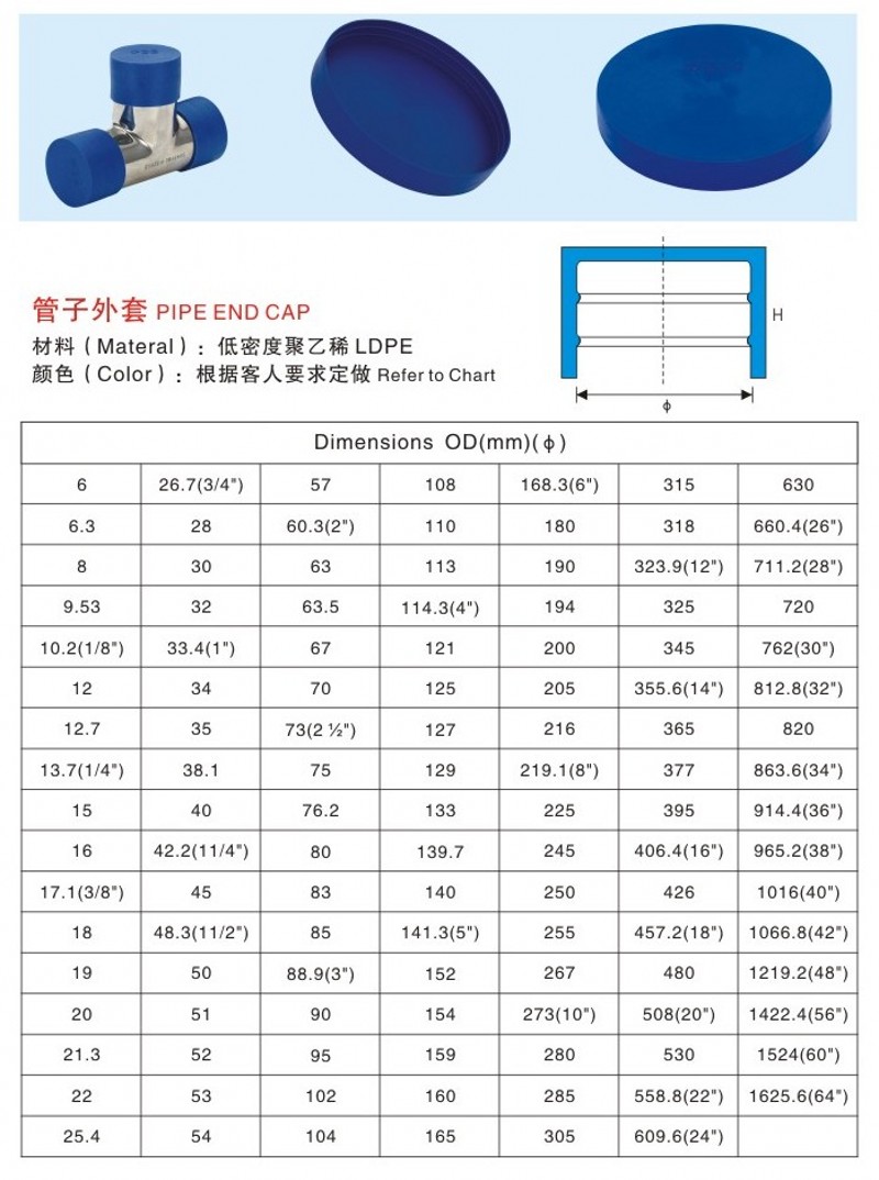 Plastic Decorative and Protective Caps for Pipeline (YZF-H161)